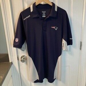 New England Patriots AFC East NFL Reebok Short Sleeve Polo Size Large